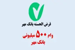 وام 500 میلیون تومانی طرح رضوان بانک مهر ایران / کارمزد 2 درصد