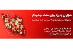 جایزه ۲۵۰ میلیونی بانک ملت برای سپرده گذاران خود
