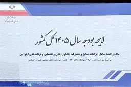 لایحه بودجه ۱۴۰۵ در کمیسیون تلفیق رد شد