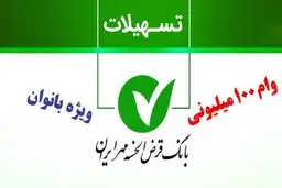 پرداخت وام ۱۰۰ میلیون تومانی به بانوان