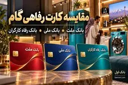 کارت رفاهی گام بانک ملت، بانک ملی و بانک رفاه؛ مقایسه شرایط و راهنمای خرید