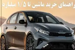 راهنمای خرید خودرو با ۱.۵ میلیارد تومان 