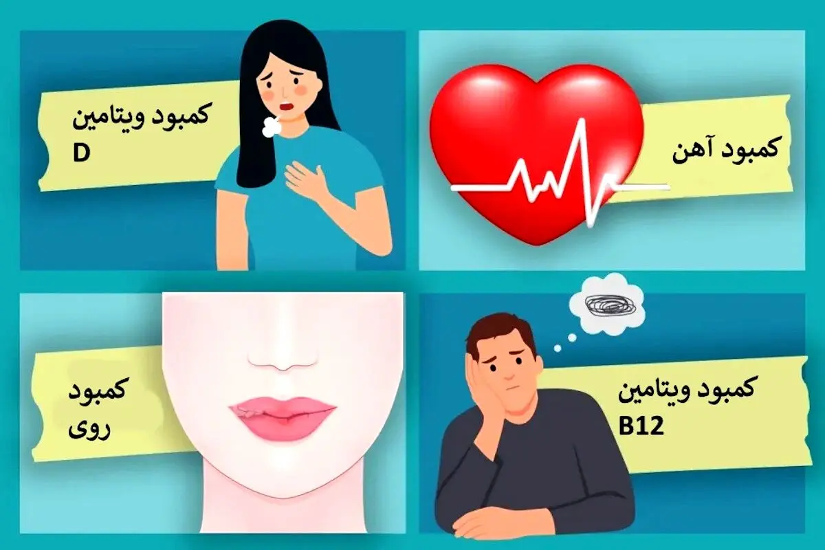 نشانه‌های هشداردهنده کمبود انواع ویتامین ها و روش‌های رفع آنها