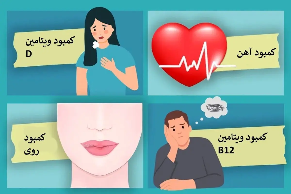 نشانههای هشداردهنده کمبود انواع ویتامین ها و روشهای رفع آنها