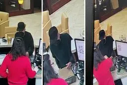 دختر ۱۸ ساله با کلت اسباب‌بازی یک بانک را زد!