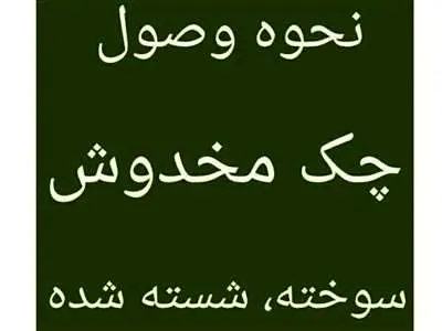 قانون وصول چک مخدوش / چک را چند بار می توان پشت نویسی کرد ؟
