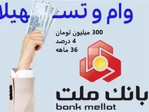 شرایط  وام قرض الحسنه 300/000/000  تومانی با کارمزد 4 درصد بانک ملت