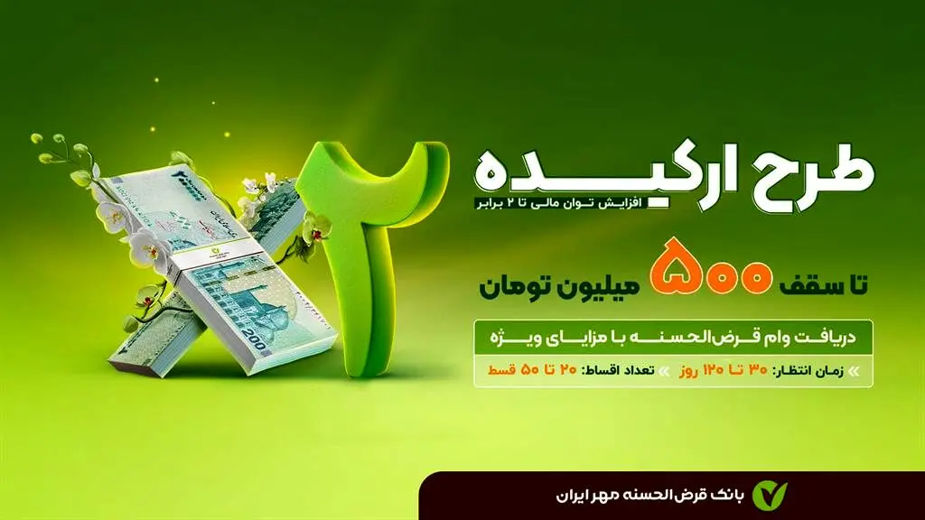 شرایط و اقساط وام 500 میلیون تومانی بانک مهر ایران
