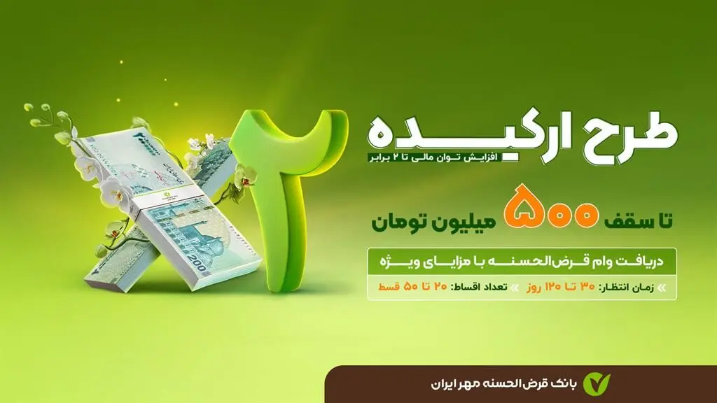 شرایط و اقساط وام 500 میلیون تومانی بانک مهر ایران