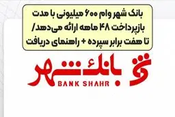 بانک شهر وام ۶۰۰ میلیونی با مدت بازپرداخت ۴۸ ماهه ارائه می‌دهد + شرایط دریافت