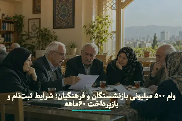 وام ۵۰۰ میلیونی بازنشستگان و فرهنگیان با بازپرداخت ۶۰ ماهه؛ شرایط ثبت‌نام و جزئیات تسهیلات

