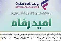 اعلام برندگان قرعه‌کشی تسهیلات”امید رفاه”