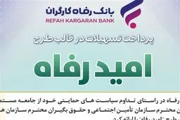 اعلام برندگان قرعه‌کشی تسهیلات”امید رفاه”