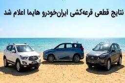 نتایج قرعه‌کشی ایران‌خودرو: وضعیت خودروی هایما را با کد ملی ببینید
