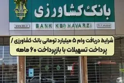 وام بانک کشاورزی تا ۵ میلیارد با سود ۱۴٪؛ شرایط و ثبت‌نام 