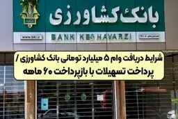 وام بانک کشاورزی تا ۵ میلیارد با سود ۱۴٪؛ شرایط و ثبت‌نام 