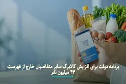 کالابرگ برای سایر متقاضیان ؛ برنامه دولت برای افراد خارج از فهرست 44 میلیون نفر