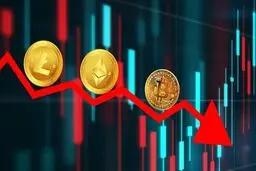 سقوط سنگین بازار رمزارزها/  بیت‌کوین، اتریوم، دوج‌کوین و ریپل در مسیر نزولی