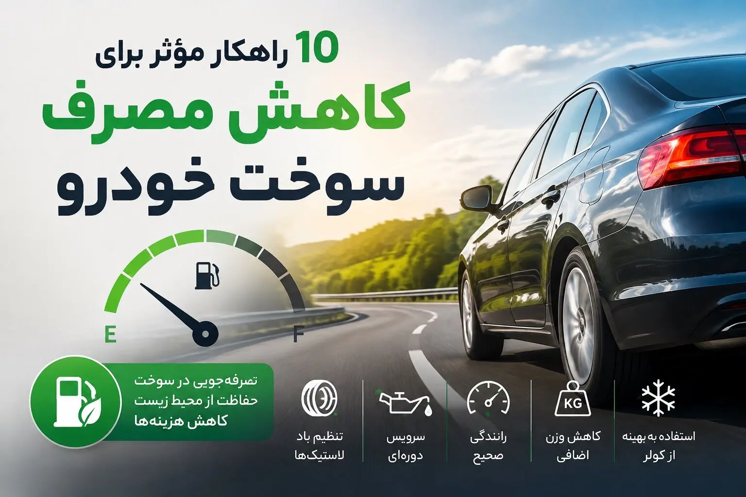۱۰ عامل اصلی افزایش مصرف سوخت خودرو +جدول راهکار