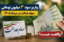 ماجرای واریز ۳ میلیون تومانی سود سهام عدالت چیست؟