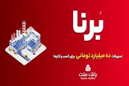 وام ۱۰ میلیارد تومانی طرح برنا بانک ملت برای  کسب و کارها + جزئیات