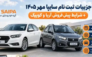 آغاز فروش بدون قرعه‌کشی 2 خودروی سایپا از فردا+  شرایط و زمان تحویل