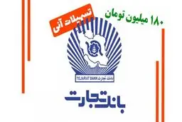 وام فوری ۱۸۰ میلیون تومانی بانک تجارت/کارمزد ۴ درصد بدون ضامن 