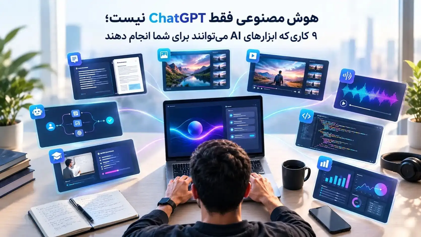  ۹ کاری که ابزارهای AI (هوش مصنوعی) می‌توانند برای شما انجام دهند 