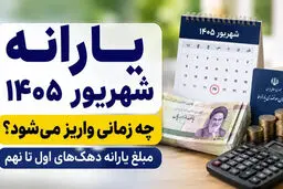 یارانه دهک‌های چهارم تا نهم واریز شد (۳۰ شهریور ۱۴۰۵)